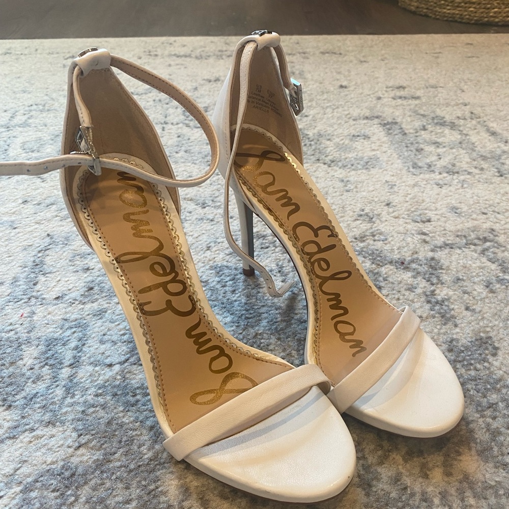 Sam Edelman white heels- perfect for bride